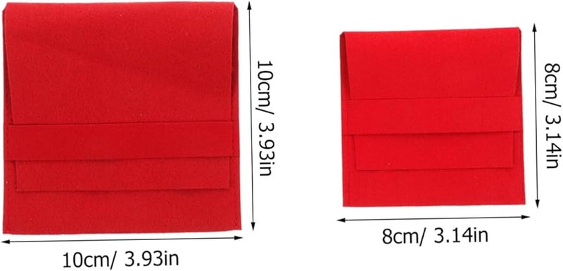 حقيبة سفر مجوهرات حمراء منظم تخزين مزدوج الجوانب للقلائد والأقراط والأساور - Image 2